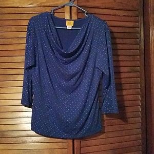 Periwinkle Ruby Red blouse